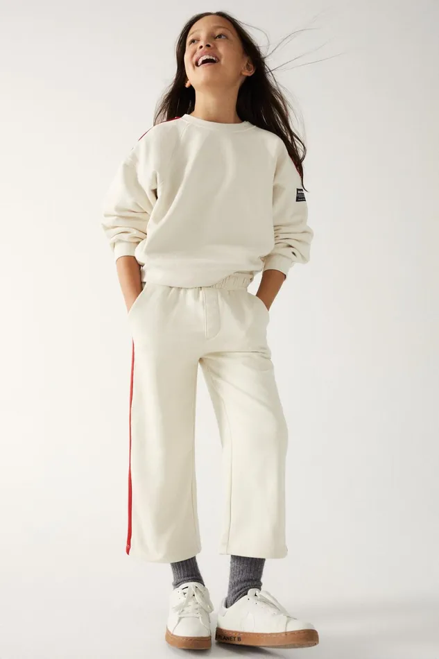 Kids White Riad Tracksuit Bottoms Ecoalf Trousers