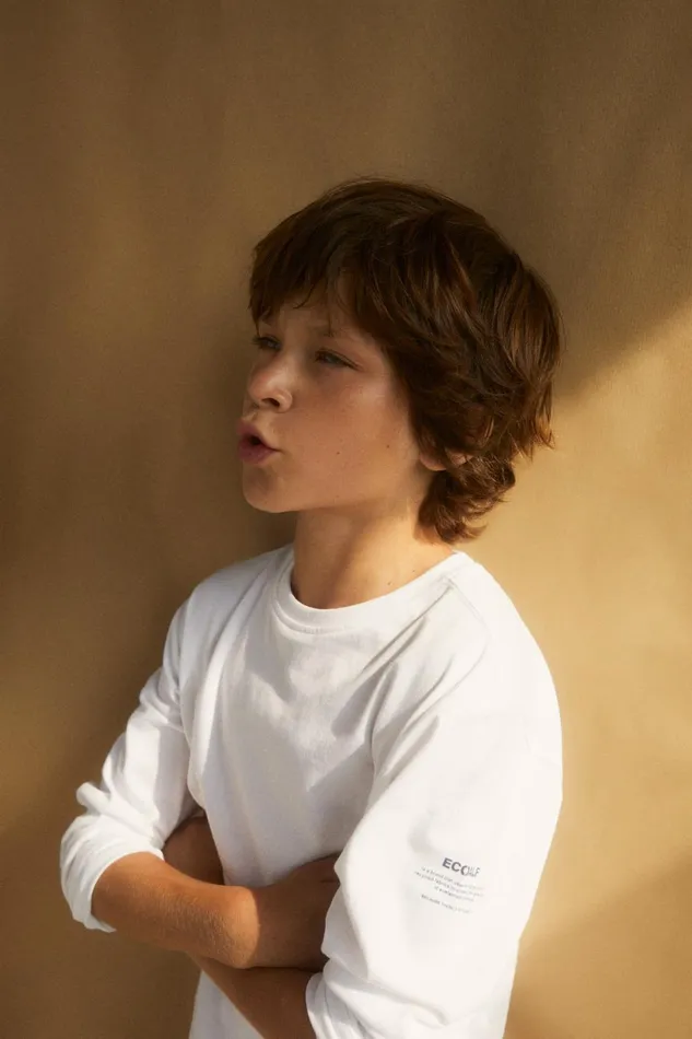 Kids White Tierra LongSleeved TShirt Ecoalf TShirts