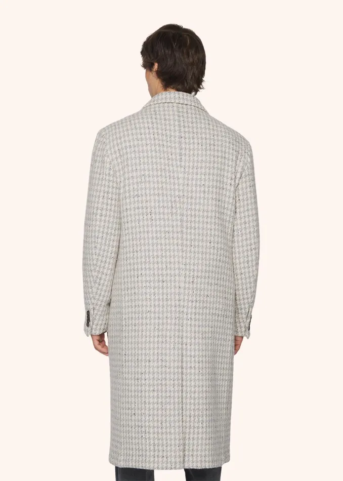 Kiton Outerwear HOUNDSTOOTH CASHMERE BLEND COAT 8211 Men Kiton Outerwear HOUNDSTOOTH CASHMERE BLEND COAT 8211 Men