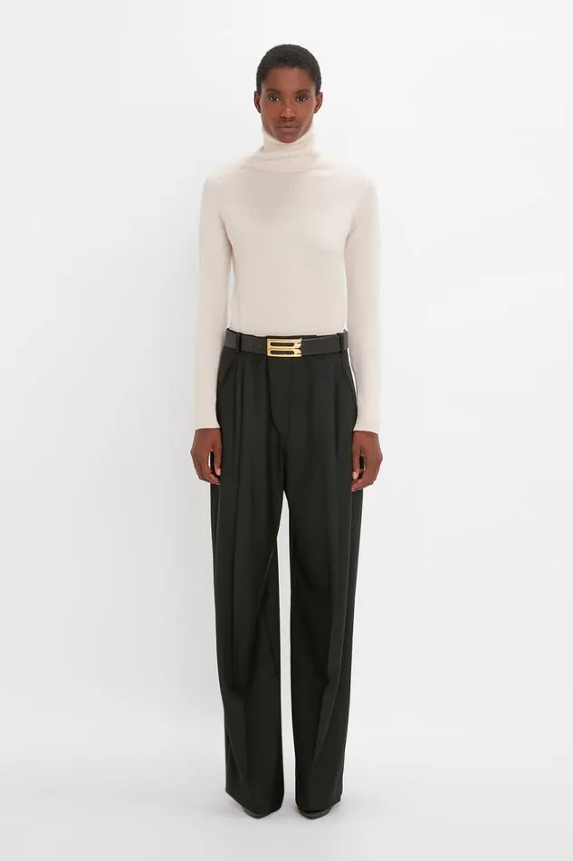 Knitwear Women Victoria Beckham Polo Neck Jumper In Ivory