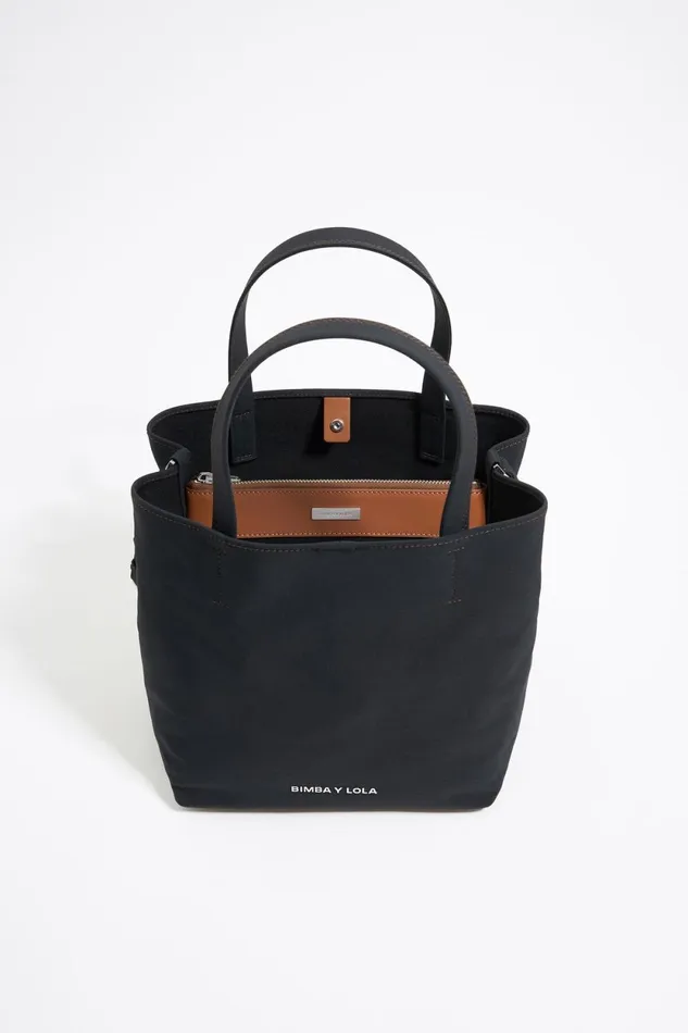 Large Anthracite Gabardine Chihuahua Bag Antracithe Women Bimba Y Lola Crossbody Bags
