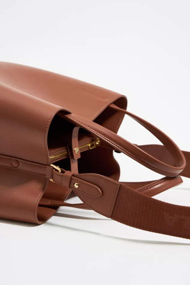 Large Walnut Leather Chihuahua Bag Nut Women Bimba Y Lola Chihuahua Bags