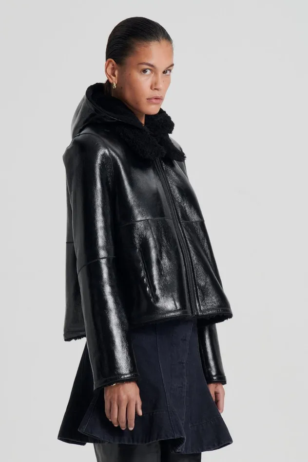Leather Women Scanlan Theodore SHEARLING JACKET Blackblack Leather Women Scanlan Theodore SHEARLING JACKET Blackblack