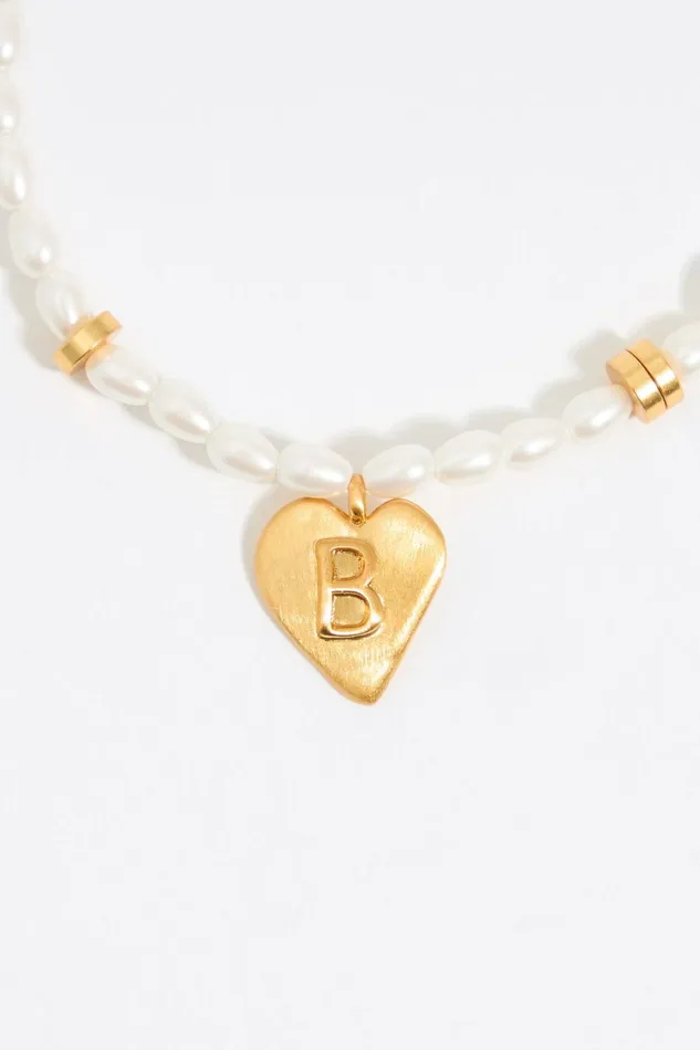 Letter B Heart And Pearl Bracelet Gold Women Bimba Y Lola Jewelry Letter B Heart And Pearl Bracelet Gold Women Bimba Y Lola Jewelry