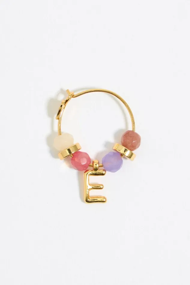 Letter E Multicolor Stones Earrings Gold Women Bimba Y Lola Alphabet Letter E Multicolor Stones Earrings Gold Women Bimba Y Lola Alphabet