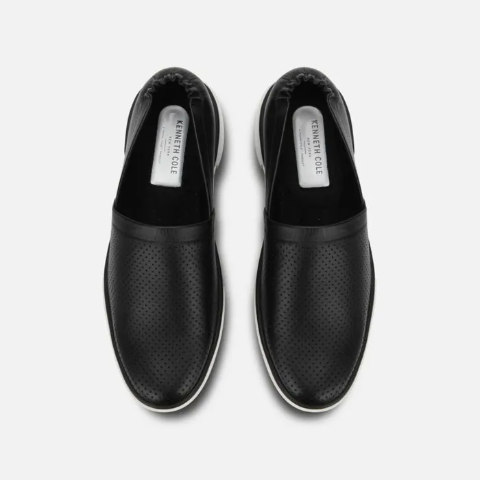 Liam Leather SlipOn Stripe Sneaker Black Men Kenneth Cole Sneakers