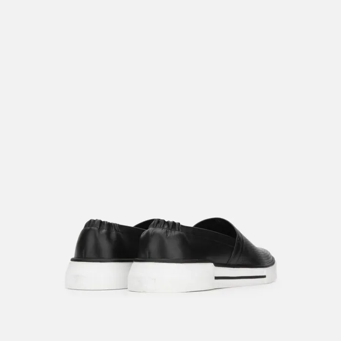 Liam Leather SlipOn Stripe Sneaker Black Men Kenneth Cole Sneakers