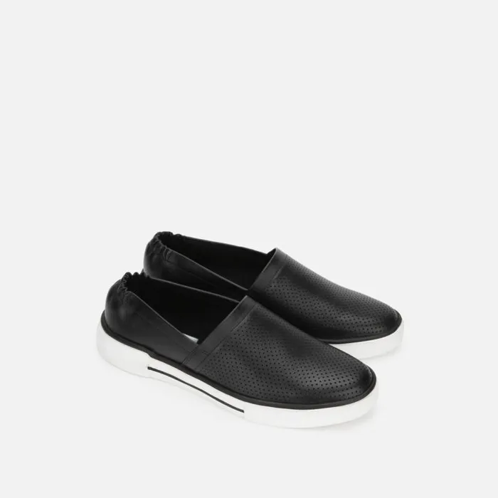 Liam Leather SlipOn Stripe Sneaker Black Men Kenneth Cole Sneakers