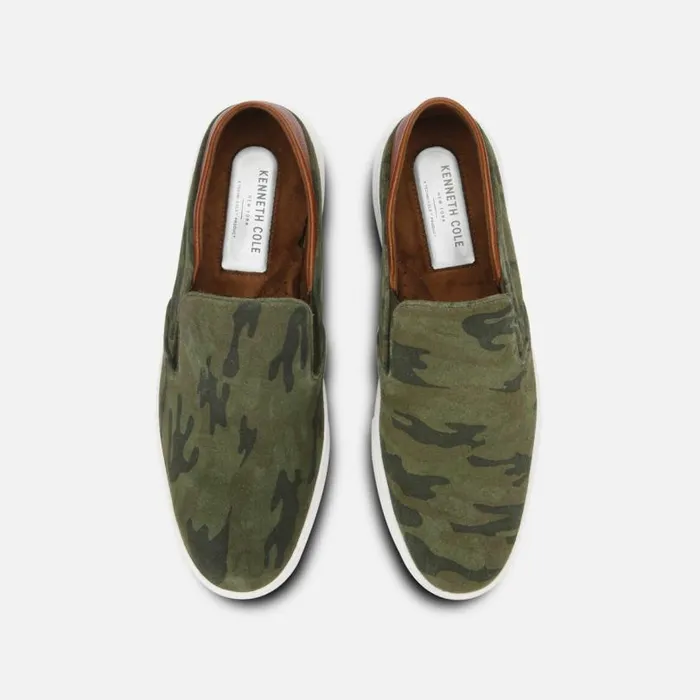 Liam Suede SlipOn Sneaker Olive Camo Men Kenneth Cole Sneakers