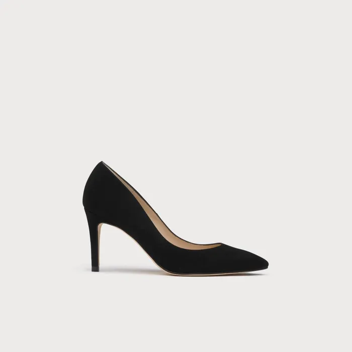 LK Bennett Floret Pink Clay Suede Pointed Toe Courts Women Court Shoes