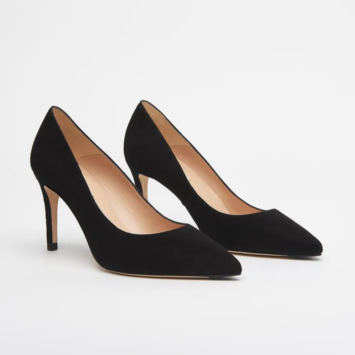 LK Bennett Floret Pink Clay Suede Pointed Toe Courts Women Court Shoes