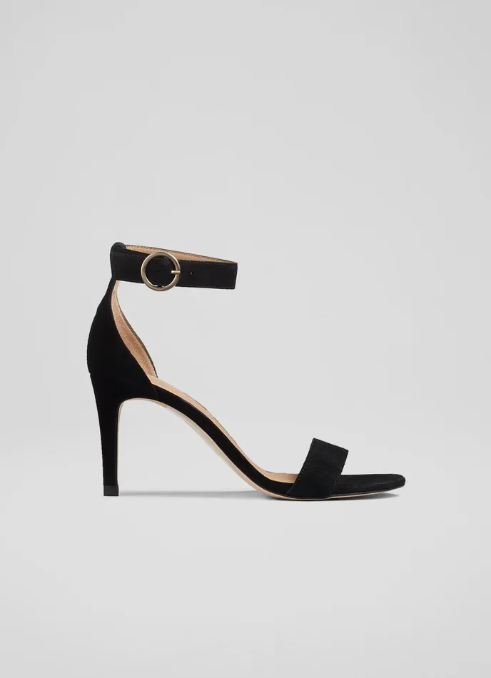 LK Bennett Ivy Green Suede Single Strap Sandals Women Sandals