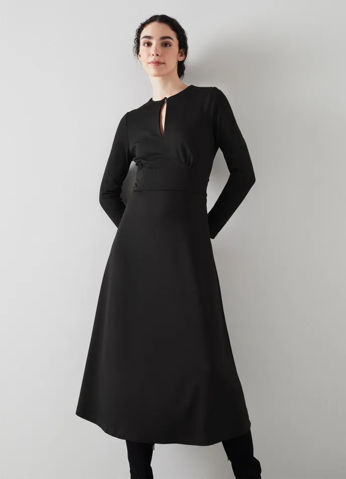 LK Bennett Sera Green Lenzing Ecovero Viscose Blend Dress Women Dresses