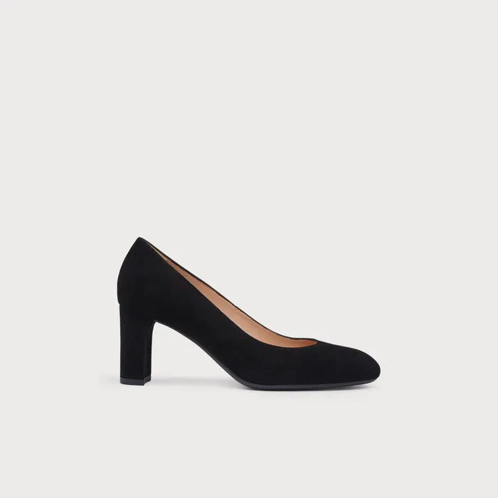 LK Bennett Winola Black Suede Courts Women Court Shoes