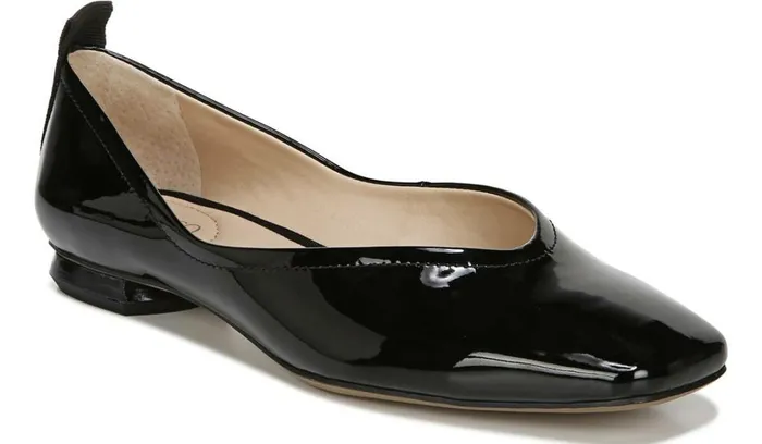 Loafers Women Franco Sarto Franco Ailee Flat Black Faux Patent