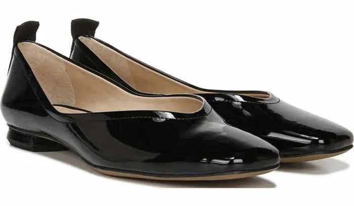 Loafers Women Franco Sarto Franco Ailee Flat Black Faux Patent
