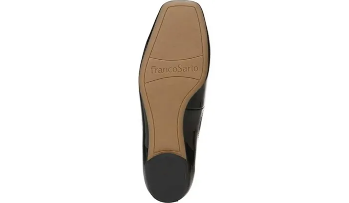 Loafers Women Franco Sarto Franco Ailee Flat Black Faux Patent