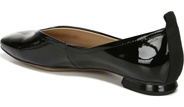 Loafers Women Franco Sarto Franco Ailee Flat Black Faux Patent