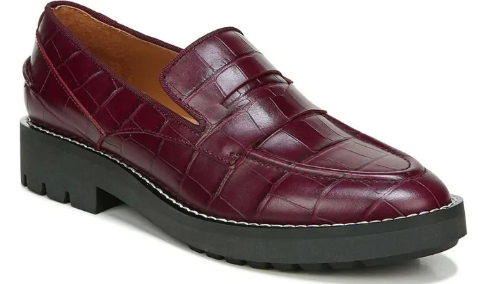 Loafers Women Franco Sarto Sarto Tivoli Loafer Burgundy Leather