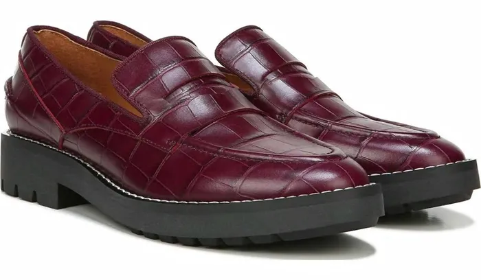 Loafers Women Franco Sarto Sarto Tivoli Loafer Burgundy Leather