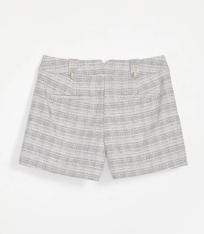 LOFT Button Tab Riviera Shorts With 4 Inch Inseam Blue Red Multi Women Shorts