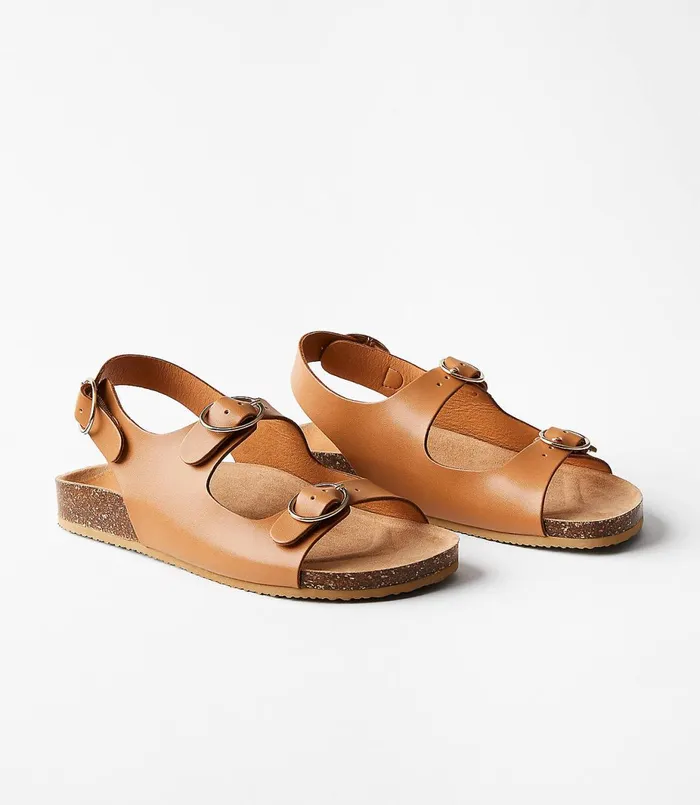 LOFT Double Strap Sandals Black Women Shoes