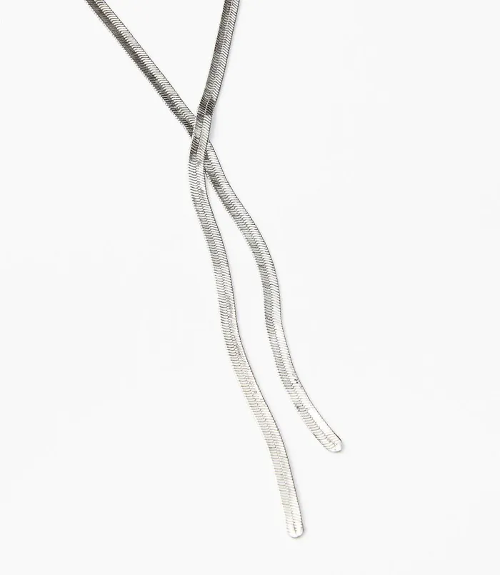 LOFT Herringbone Lariat Necklace Gold Women Jewelry