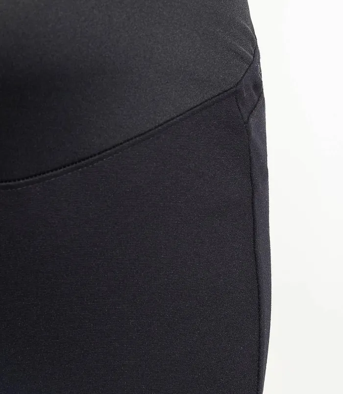 LOFT Maternity Heathered Seamed Ponte Leggings Black Women Pants
