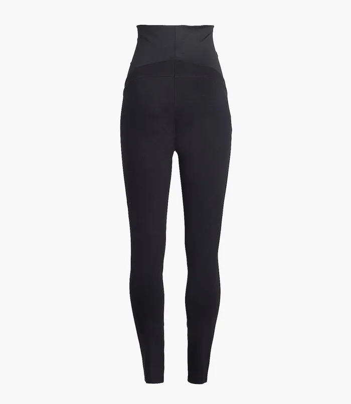 LOFT Maternity Heathered Seamed Ponte Leggings Black Women Pants