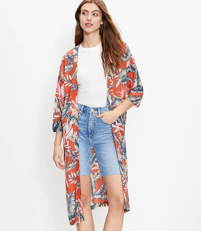 LOFT Paradise Duster Rich Chestnut Women Wraps and Scarves