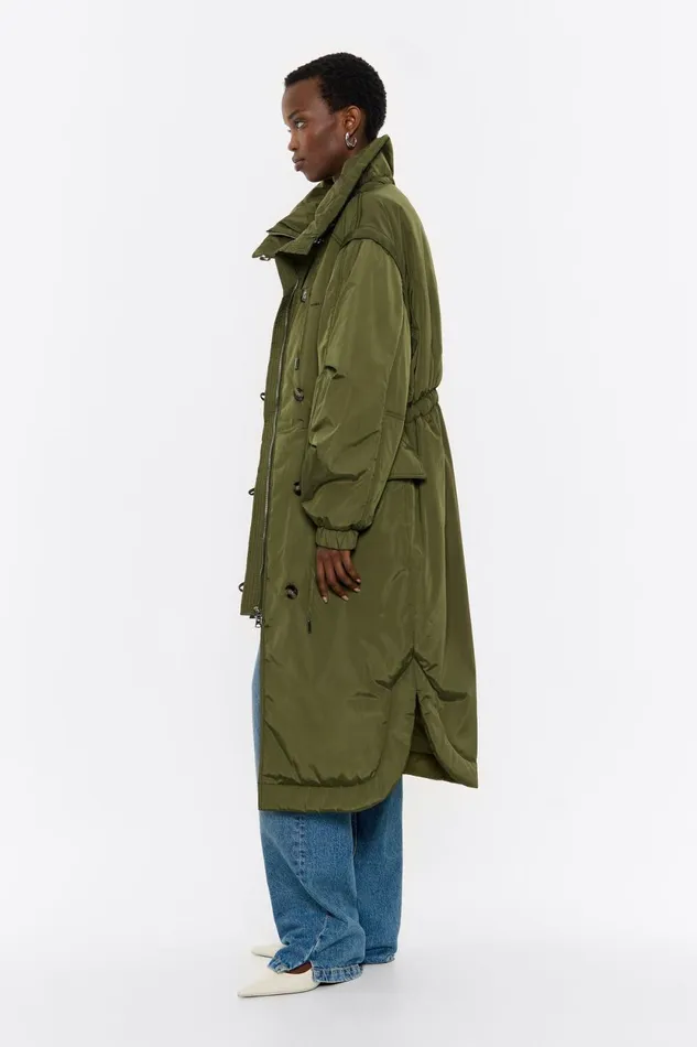 Long Khaki Padded Coat Khaki Women Bimba Y Lola Puffer Jackets Long Khaki Padded Coat Khaki Women Bimba Y Lola Puffer Jackets