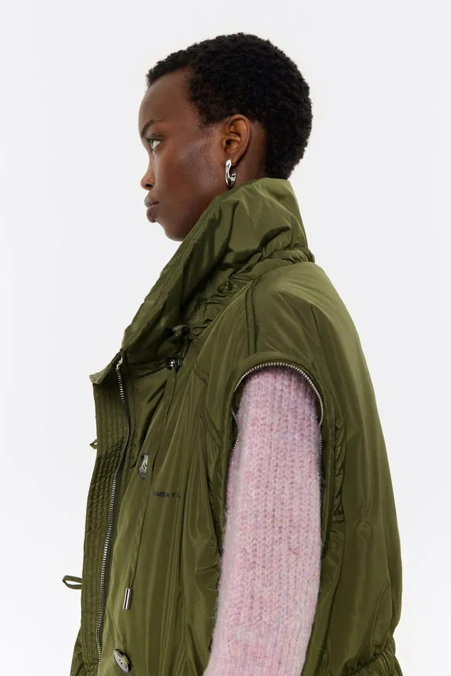 Long Khaki Padded Coat Khaki Women Bimba Y Lola Puffer Jackets Long Khaki Padded Coat Khaki Women Bimba Y Lola Puffer Jackets