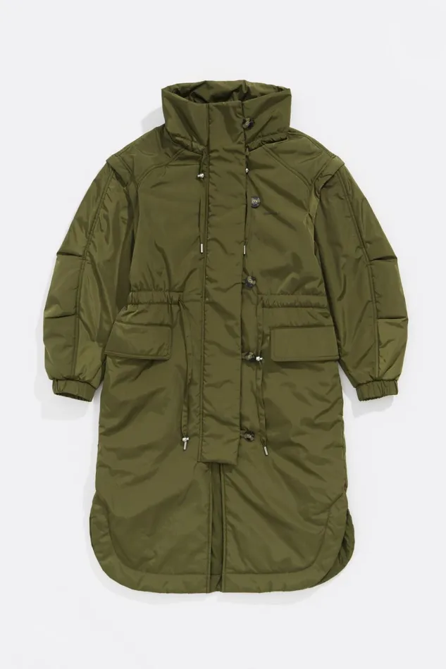 Long Khaki Padded Coat Khaki Women Bimba Y Lola Puffer Jackets Long Khaki Padded Coat Khaki Women Bimba Y Lola Puffer Jackets