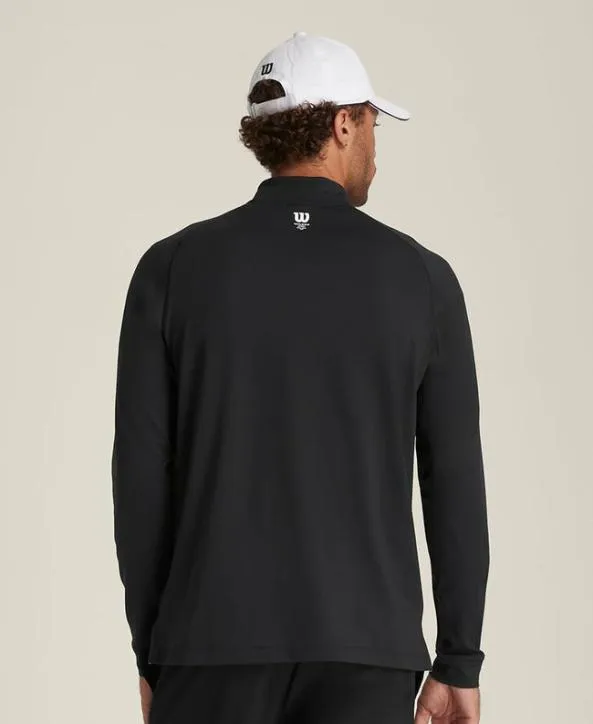 Long Sleeve Shirts Men Wilson LayerUp HalfZip Black
