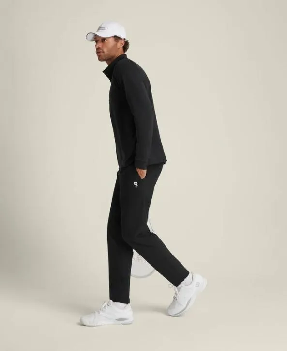 Long Sleeve Shirts Men Wilson LayerUp HalfZip Black