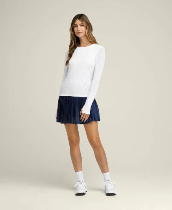 Long Sleeve Tops Women Wilson Pro Seamless LongSleeve Bright White
