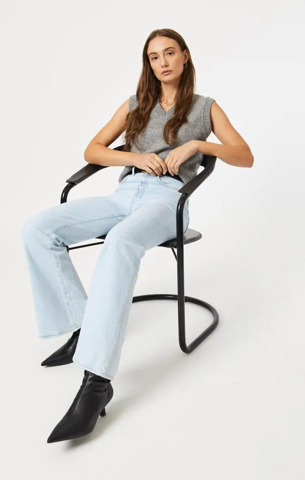 Los Angeles Flare In Bleached Recycled Blue Women Mavi Jeans Denim Los Angeles Flare In Bleached Recycled Blue Women Mavi Jeans Denim