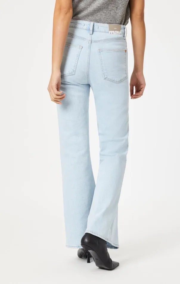 Los Angeles Flare In Bleached Recycled Blue Women Mavi Jeans Denim Los Angeles Flare In Bleached Recycled Blue Women Mavi Jeans Denim