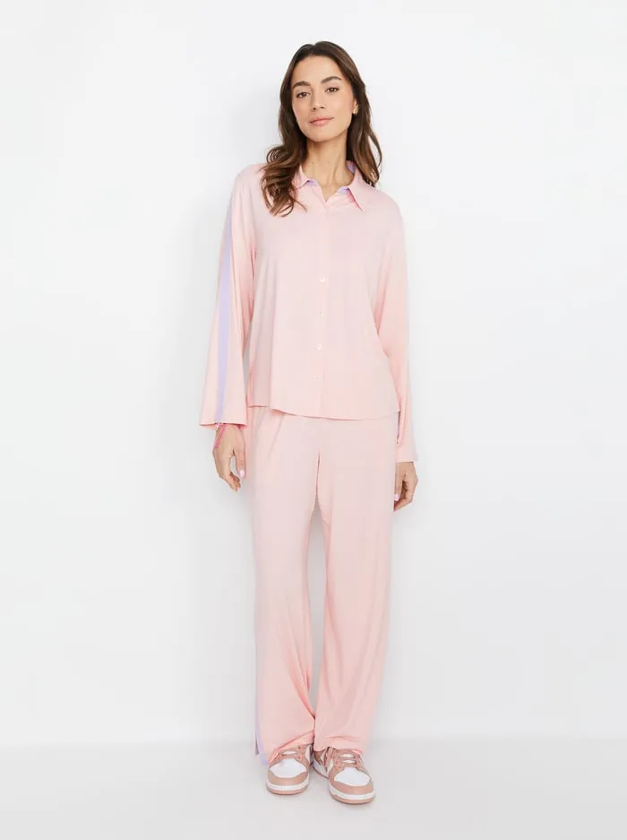 Loungewear Women Alice Olivia Big Feelings Nico Long Sleeve Pj Set Rosy Pink