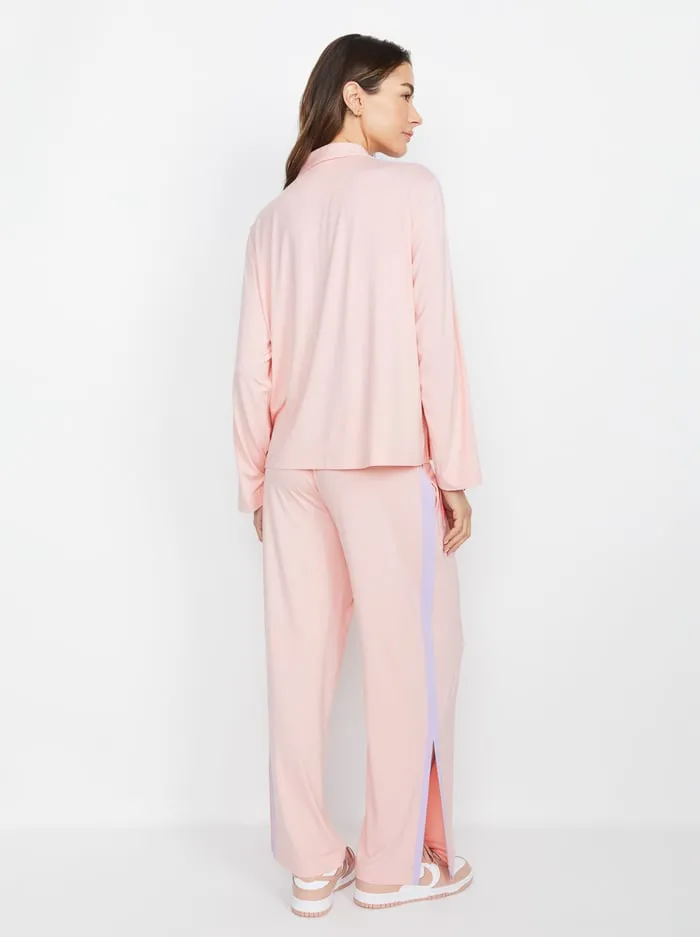 Loungewear Women Alice Olivia Big Feelings Nico Long Sleeve Pj Set Rosy Pink