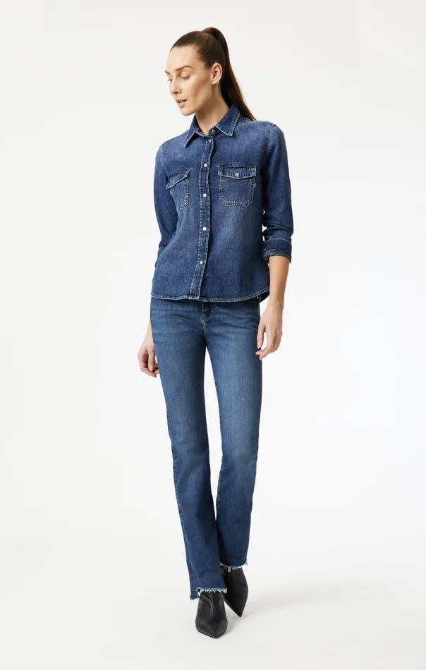 Maria Flare In Dark Vintage Flex Blue Women Mavi Jeans Denim