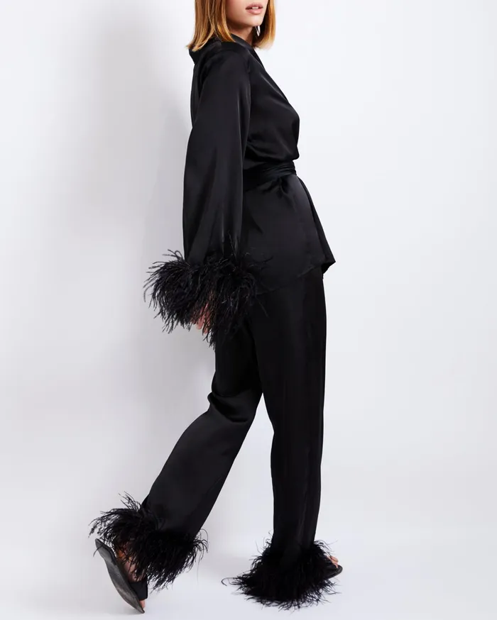 Matching Sets Women PatBO Feather Trim Lounge Set EXCLUSIVE
