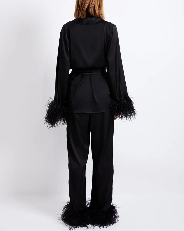 Matching Sets Women PatBO Feather Trim Lounge Set EXCLUSIVE