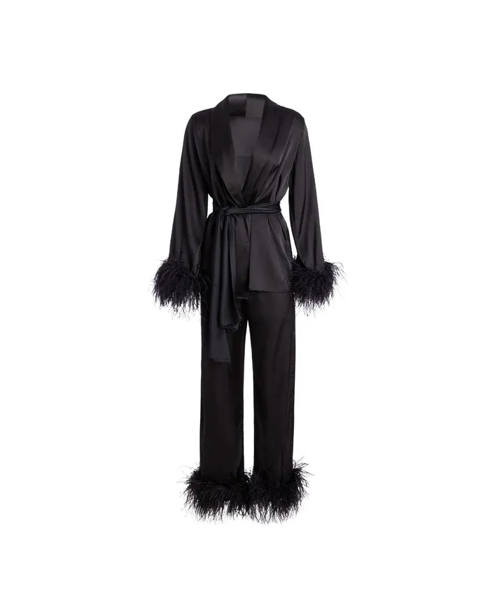 Matching Sets Women PatBO Feather Trim Lounge Set EXCLUSIVE
