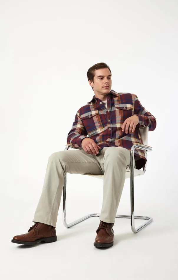 Matt Relaxed Straight Leg In Silver Casual Twill Men Mavi Jeans Pants