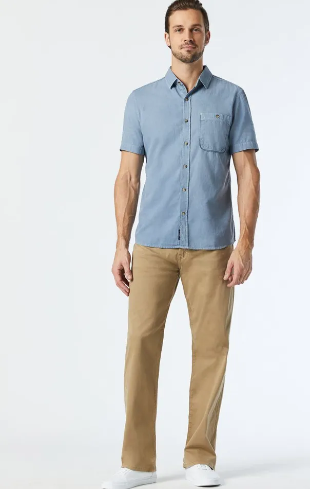 Max Wide Leg In British Khaki Twill Men Mavi Jeans Pants