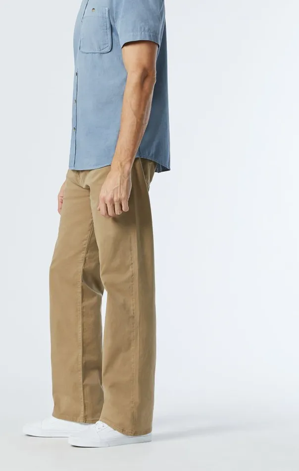 Max Wide Leg In British Khaki Twill Men Mavi Jeans Pants