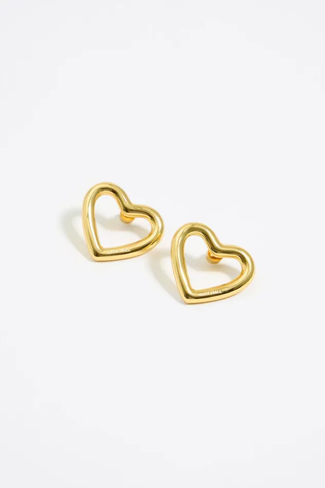 Medium Gold Heart Earrings Gold Women Bimba Y Lola Jewelry Medium Gold Heart Earrings Gold Women Bimba Y Lola Jewelry