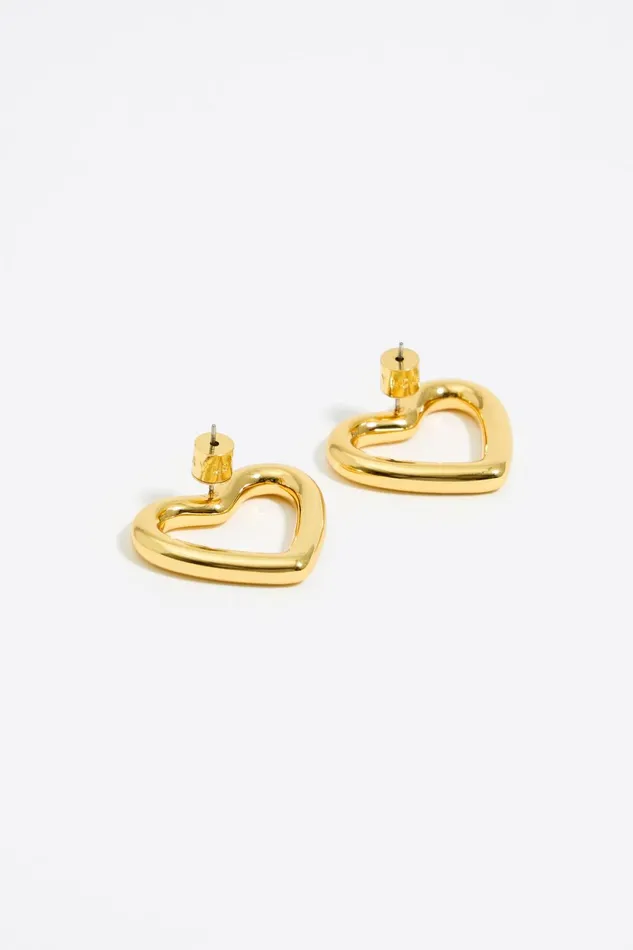Medium Gold Heart Earrings Gold Women Bimba Y Lola Jewelry Medium Gold Heart Earrings Gold Women Bimba Y Lola Jewelry