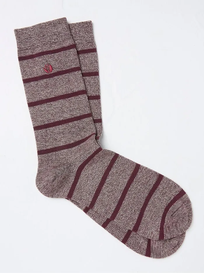 Men 3 For 2 Socks Fat Face Red Stripe Socks 1 Pack